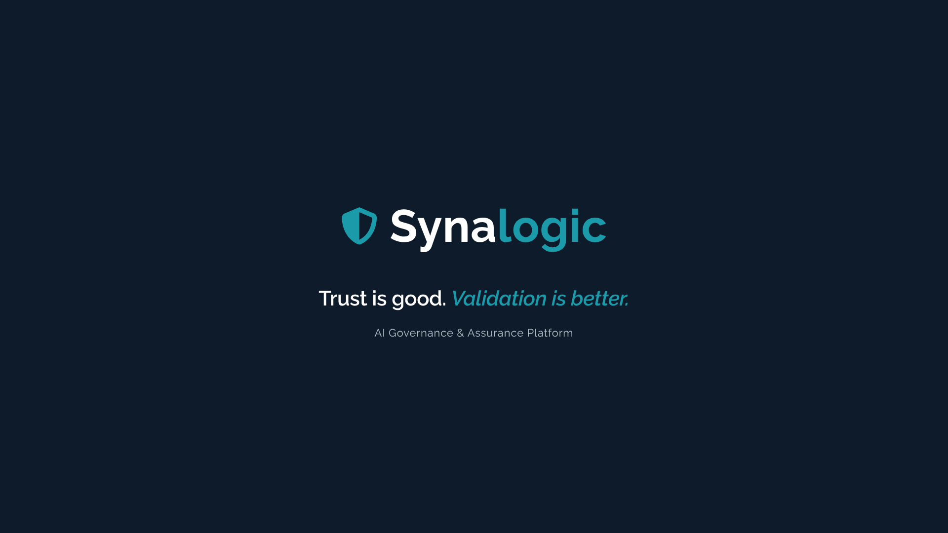 Synalogic governed pipeline.